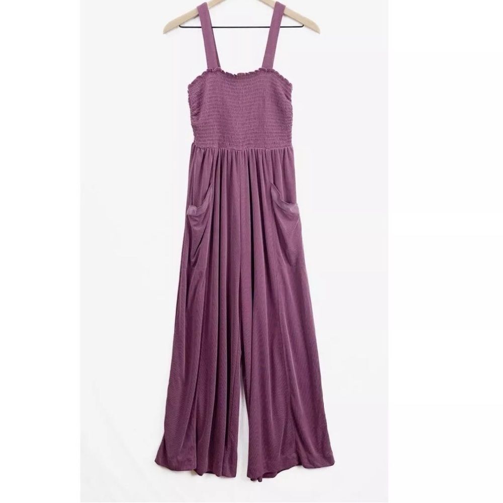 Anthropologie Plum Jumpsuit XS – Fall Ready One Piece with Pockets